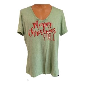 Bobbie Brooks Plus Size 3X V-neck Green Shirt